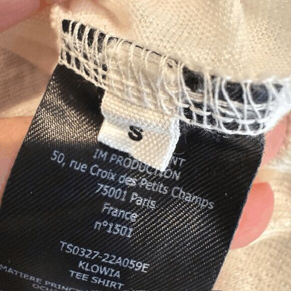 Isabel Marant Étoile Klowia linen sweatshirt White Slub w/Pink Logo Size Small - Picture 6 of 12